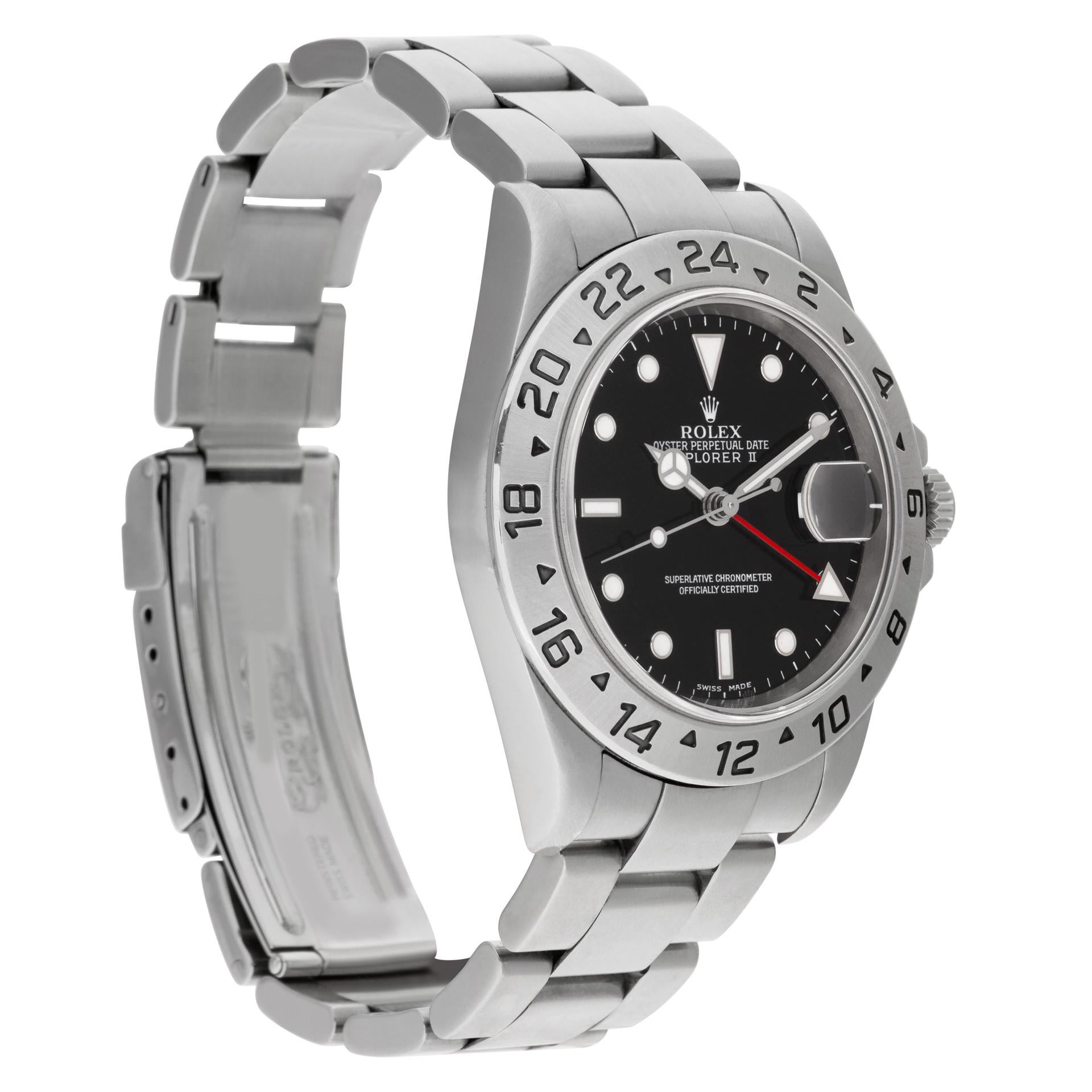 Rolex Explorer II stainless steel Automatic Wristwatch Ref 16570 In Excellent Condition In Surfside, FL