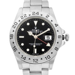 Rolex Explorer II Steel No Holes Case GMT Automatic Mens Watch 16570