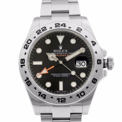 Rolex Explorer II Steel Orange Hand Black Dial Automatic Mens Watch 216570
