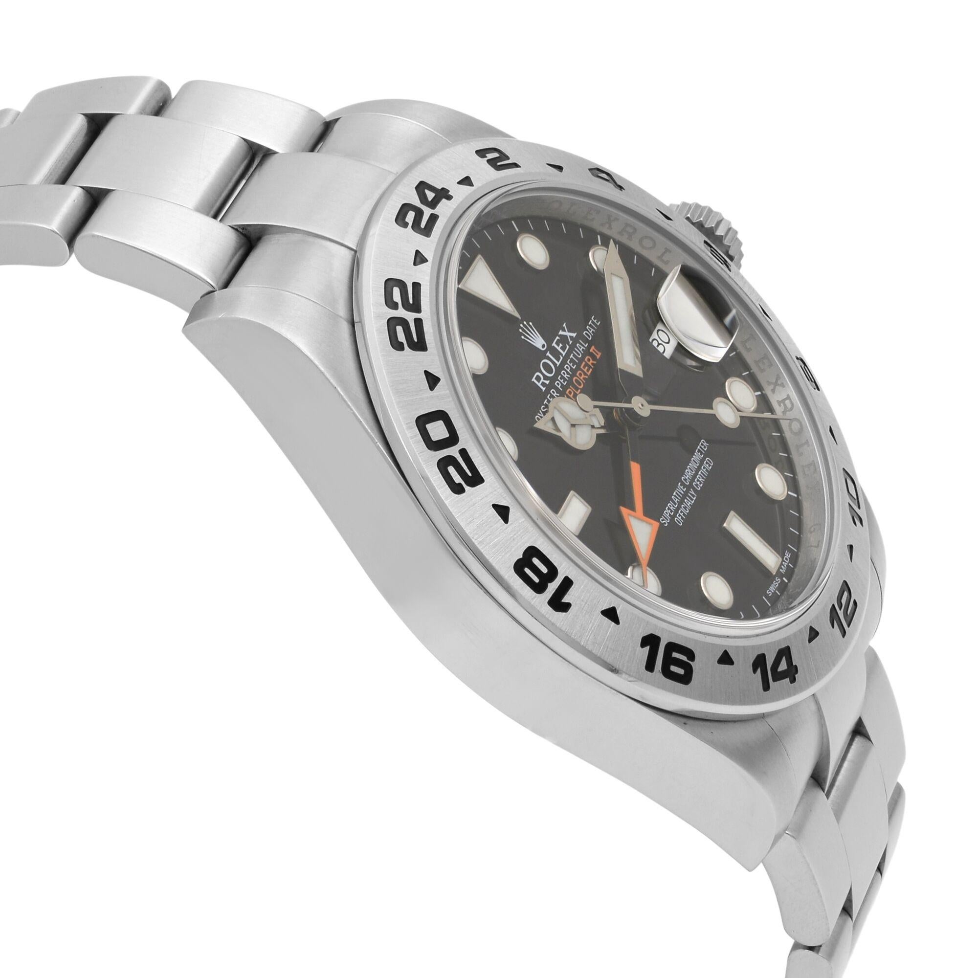 Rolex Explorer II Steel Orange Hand Black Dial Automatic Men's Watch 216570 1