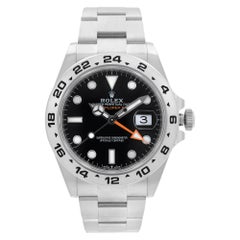 Used Rolex Explorer II Steel Orange Hand Black Dial Automatic Mens Watch 226570