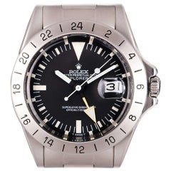 Retro Rolex Explorer II Steve McQueen Steel Matte Black Dial Automatic Wristwatch
