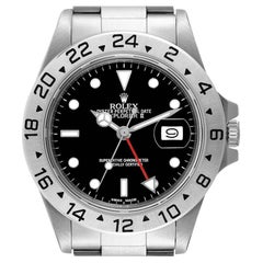 Rolex Explorer II Transitional Stainless Steel Black Dial Mens Watch 16550