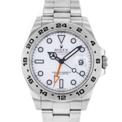Rolex Explorer II White Dial GMT Stainless Steel Automatic Mens Watch 216570