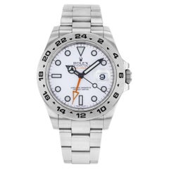 Rolex Explorer II White Dial GMT Stainless Steel Automatic Mens Watch 216570