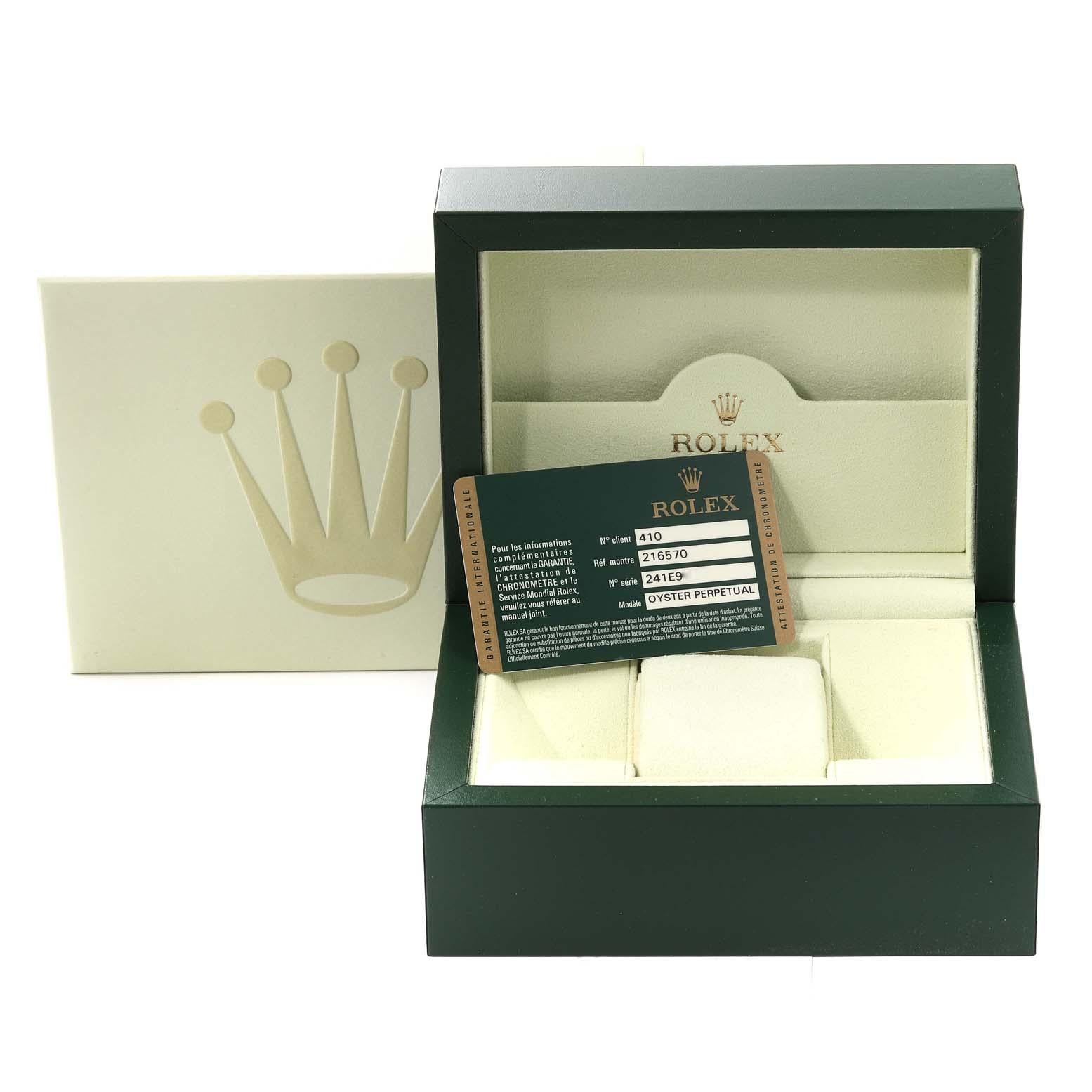 Rolex Explorer II White Dial Orange Hand Steel Mens Watch 216570 Box Card 6