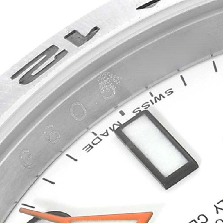 Rolex Explorer II White Dial Orange Hand Steel Mens Watch 216570 Box Card For Sale 2