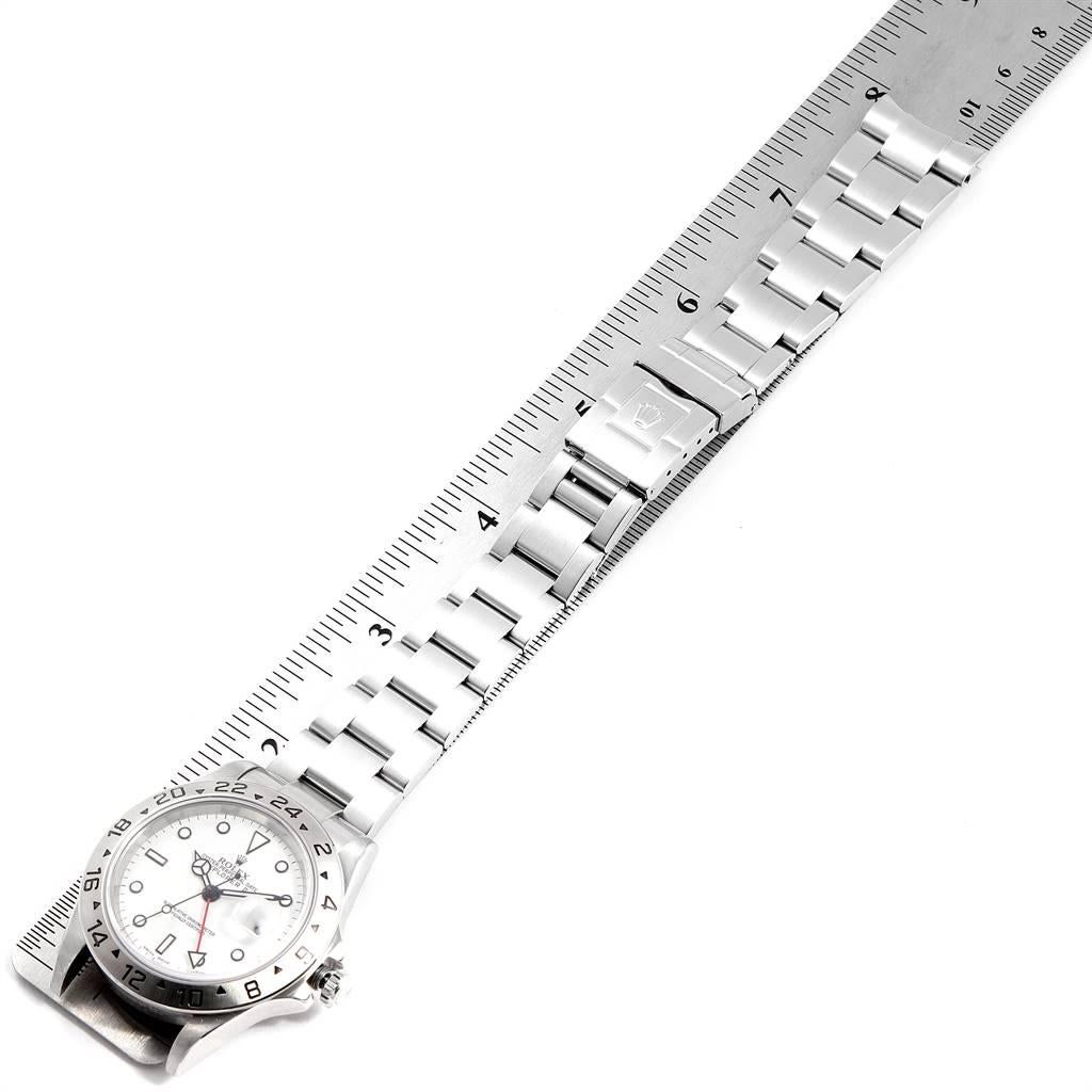 Rolex Explorer II White Dial Red Hand Steel Men's Watch 16570 For Sale 7