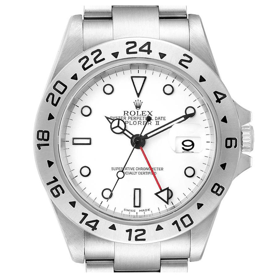 Rolex Explorer II White Dial Steel Mens Watch 16570 For Sale