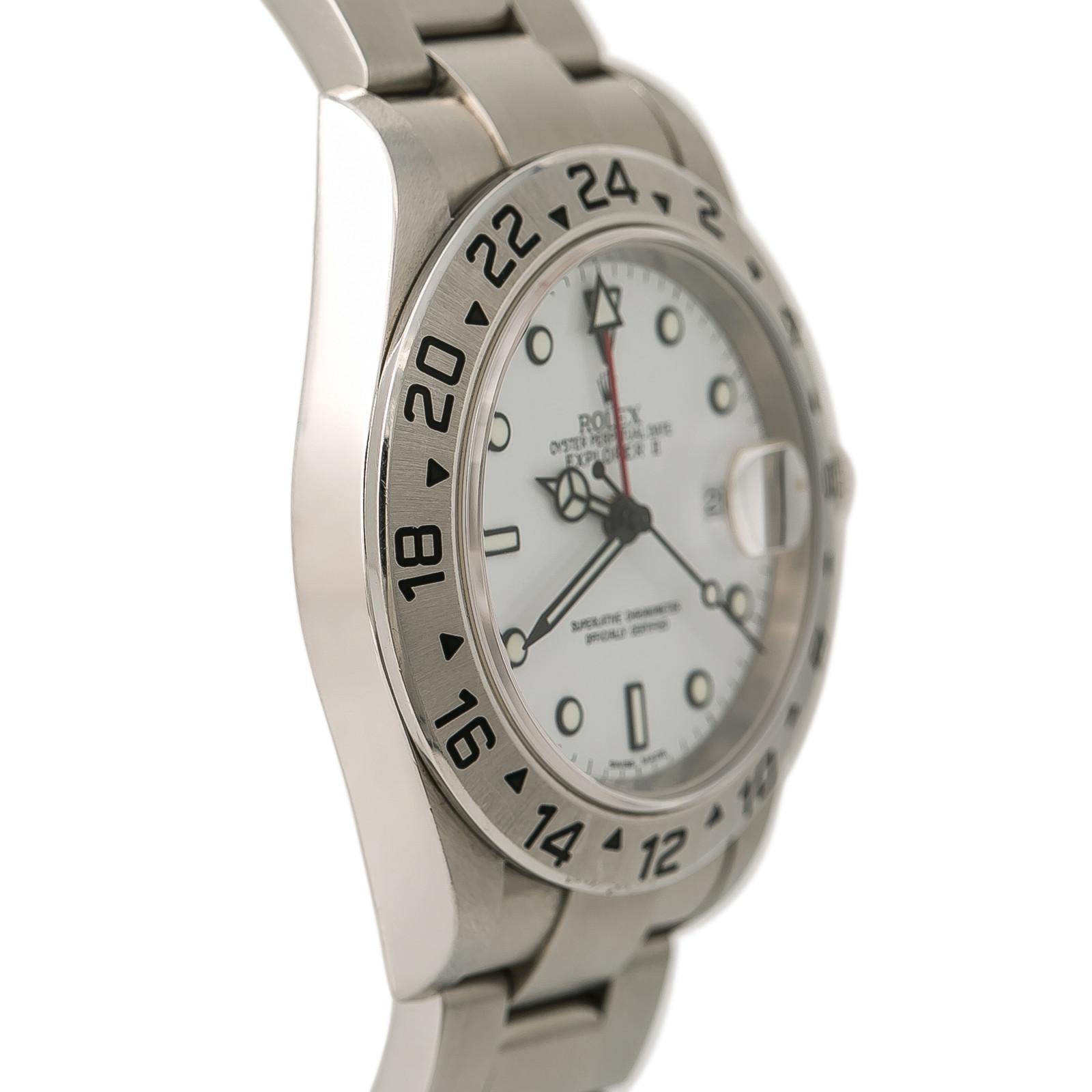 Rolex Explorer II6840, Dial Certified Authentic In Excellent Condition For Sale In Miami, FL