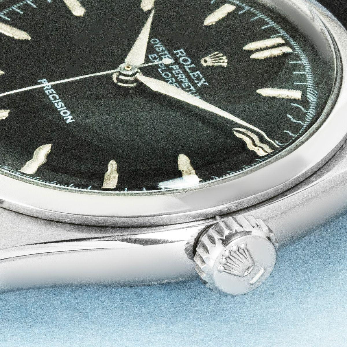 Rolex Explorer Präzision Vintage Stahl 6352 im Zustand „Gut“ im Angebot in Mayfair, London, London