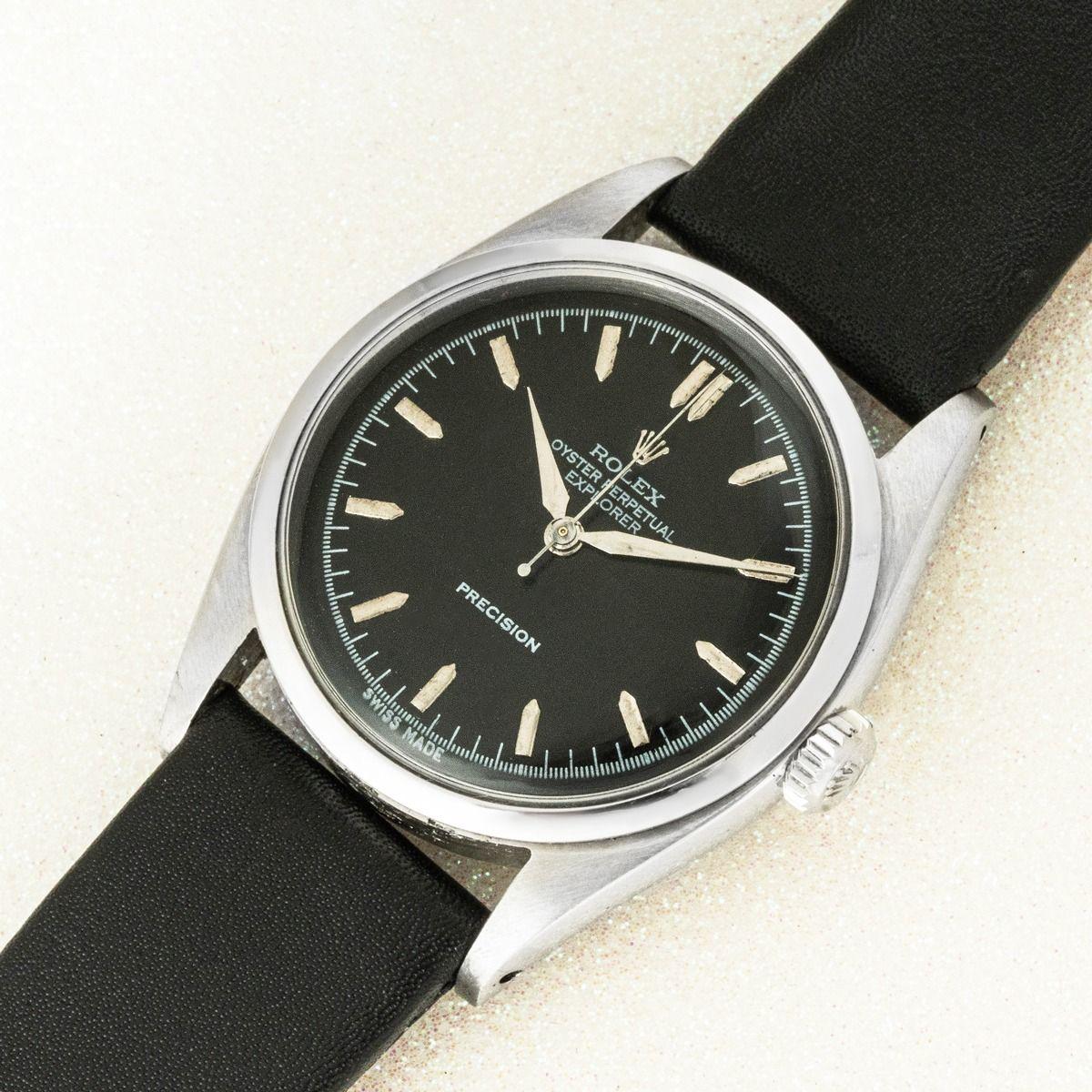 Rolex Explorer Präzision Vintage Stahl 6352 im Angebot 3