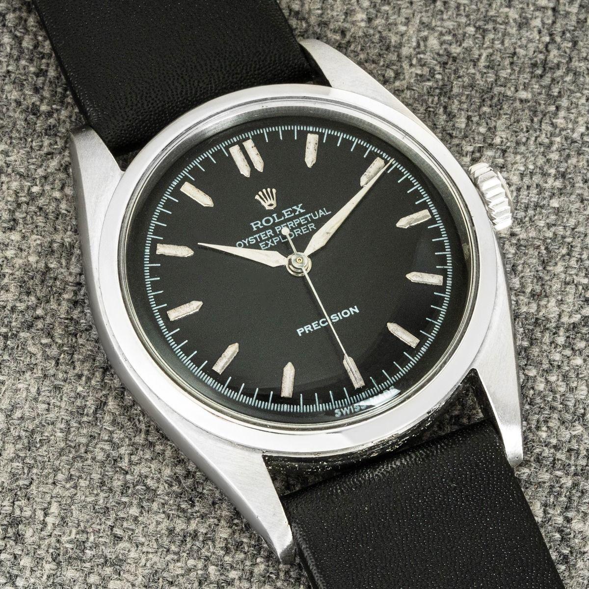 Rolex Explorer Präzision Vintage Stahl 6352 im Angebot 5