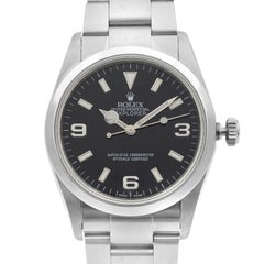Rolex Explorer Edelstahl schwarzes Zifferblatt automatische Herrenuhr 114270