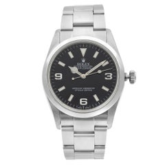 Rolex Explorer Edelstahl schwarzes Zifferblatt automatische Herrenuhr 114270