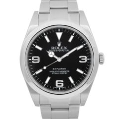 Rolex Explorer Stahl 39mm schwarzes Zifferblatt automatische automatische Uhr 214270