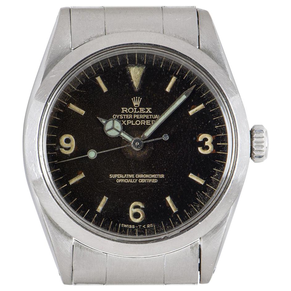 Rolex Explorer Vintage Gents Stainless Steel Tropical Dial 1016