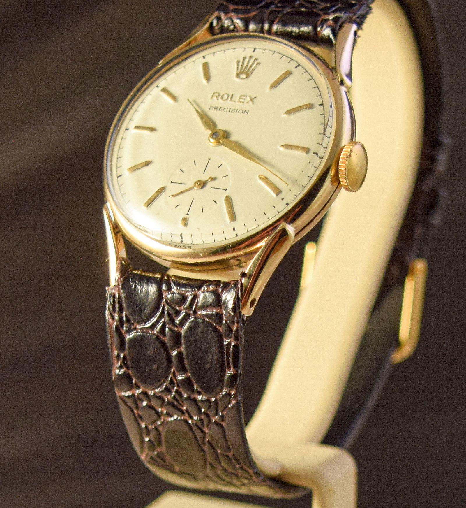 Rolex extremely rare solid gold watch with unusual lugs 7