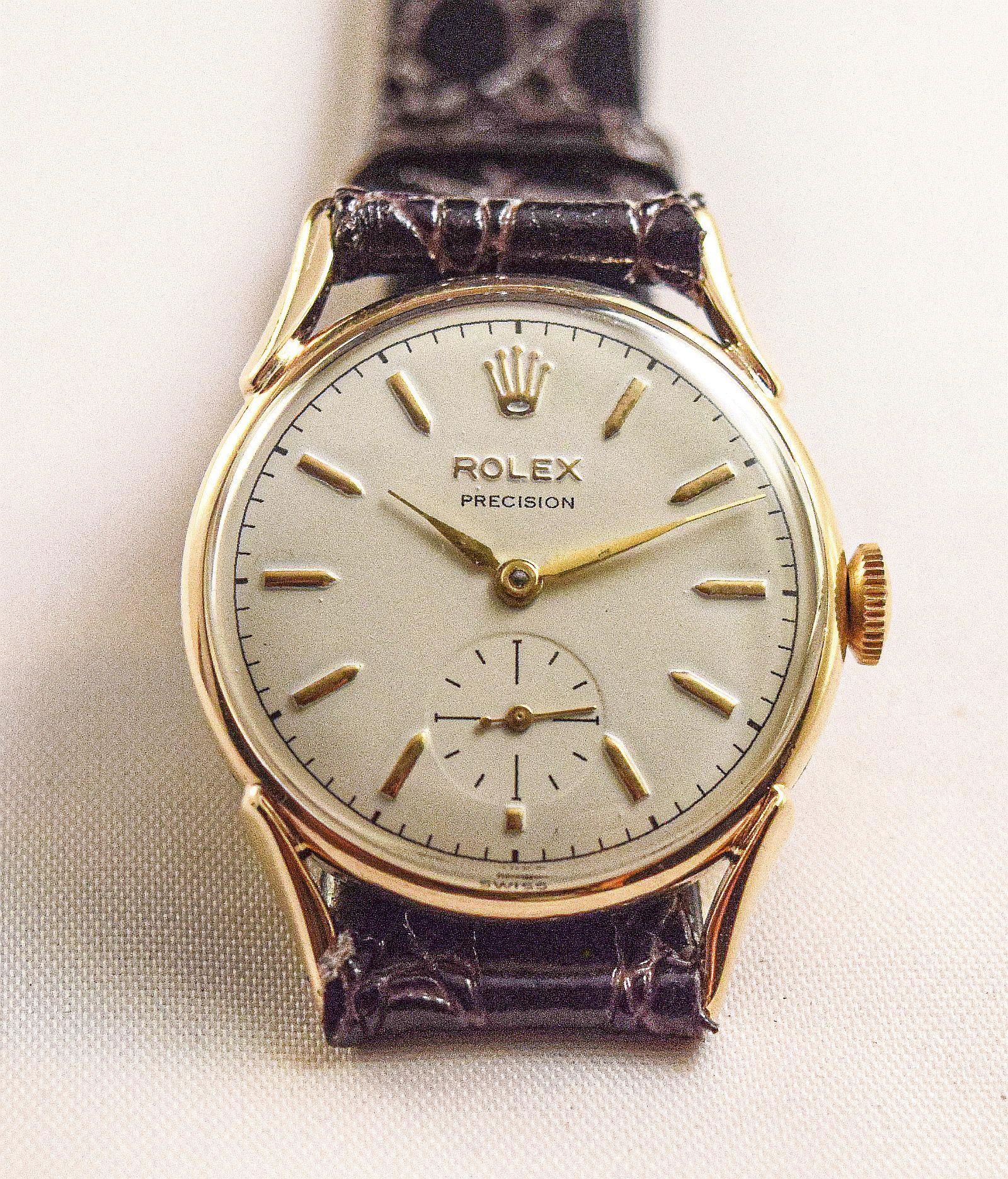 Rolex extremely rare solid gold watch with unusual lugs 3