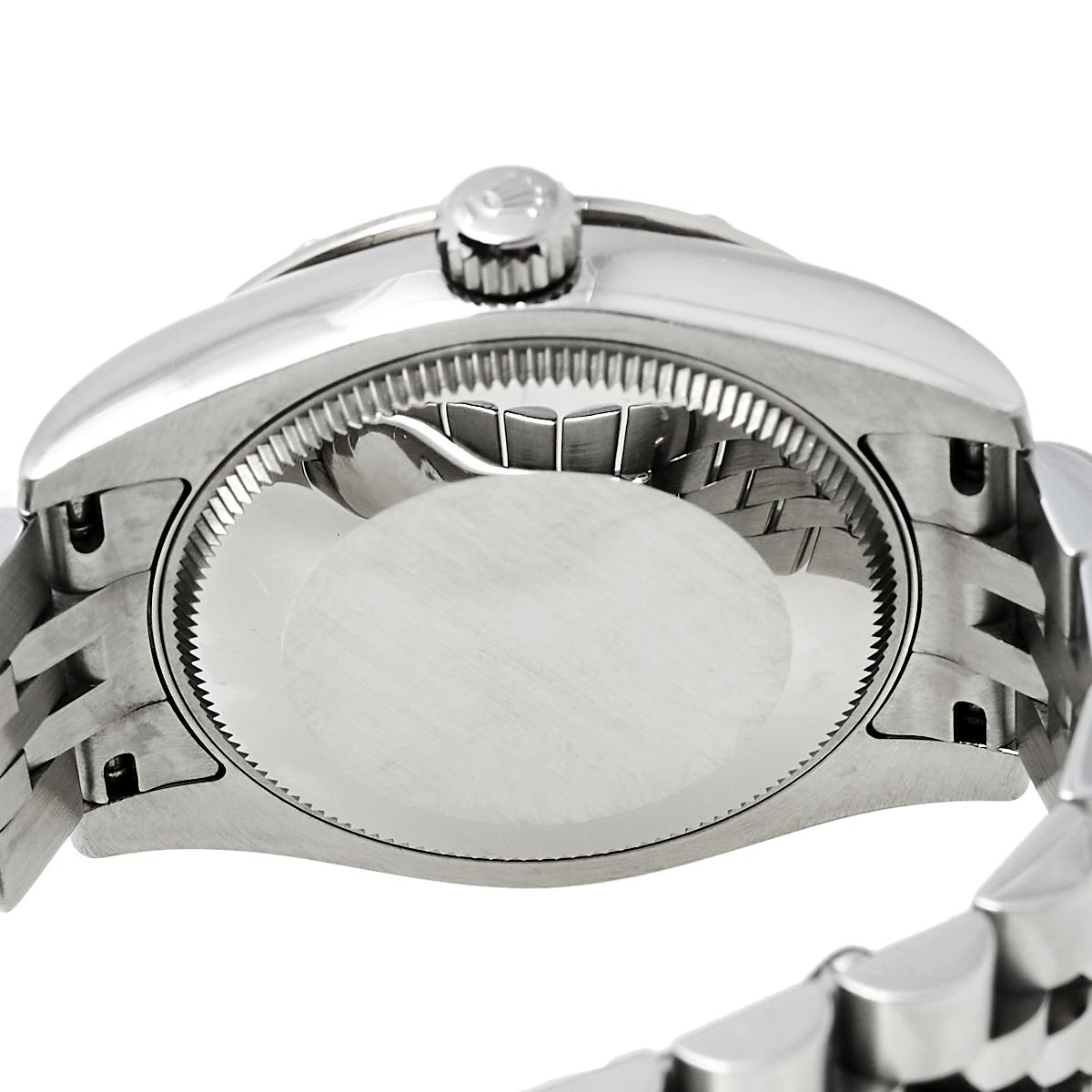 Rolex Floral 18K White Gold Stainless Steel Datejust  Women's Wristwatch 31 mm 3