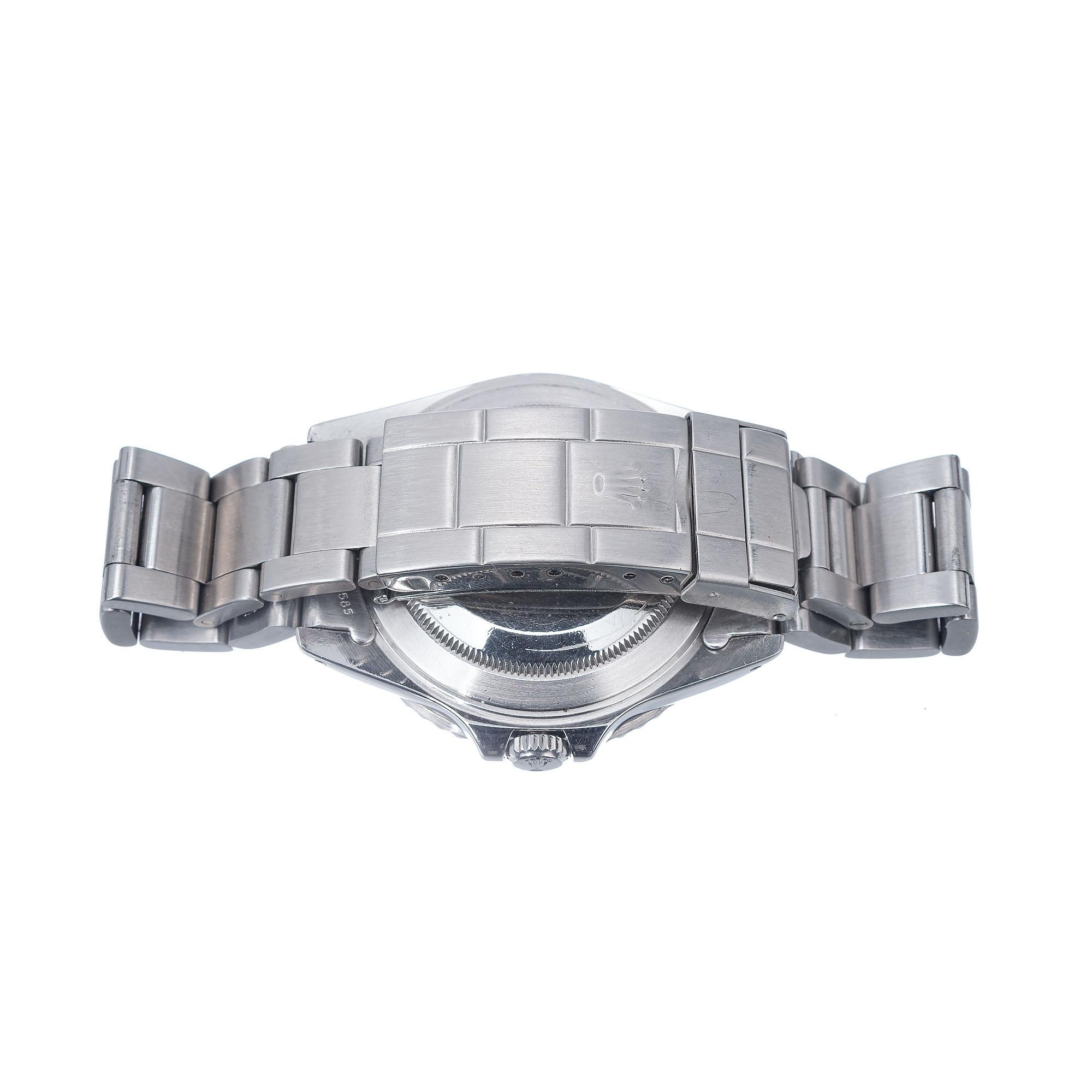 Rolex GMT Mark 3 Bezel Stainless Steel Men's Wristwatch In Good Condition In Stamford, CT