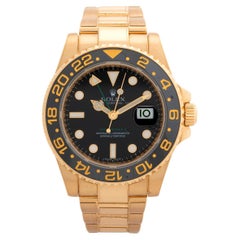 Vintage Rolex GMT Master 11 Ref 116718LN Wristwatch, 44mm Yellow Gold Case, B&P's....
