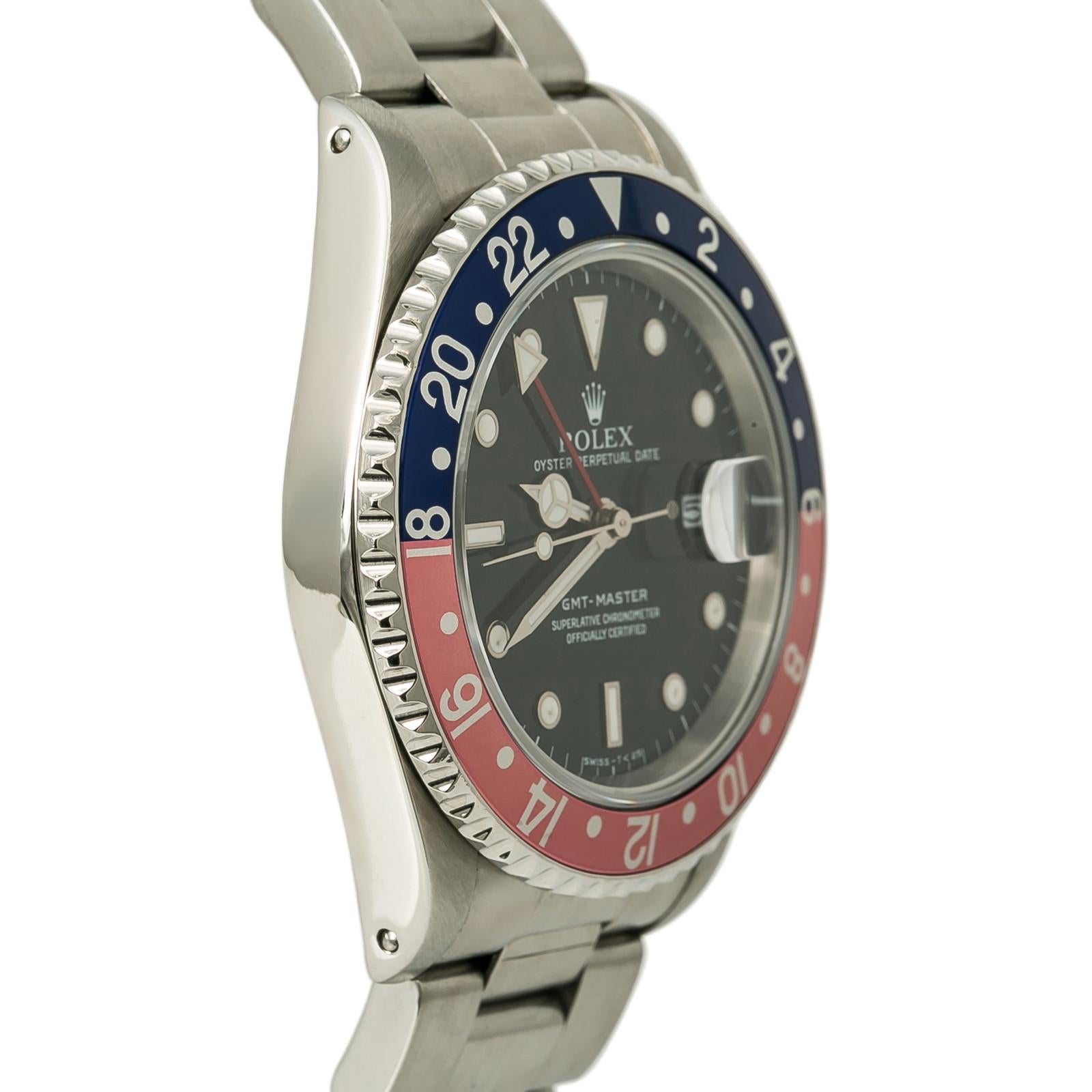 Rolex GMT Master 16700, Certified and Warranty In Excellent Condition In Miami, FL