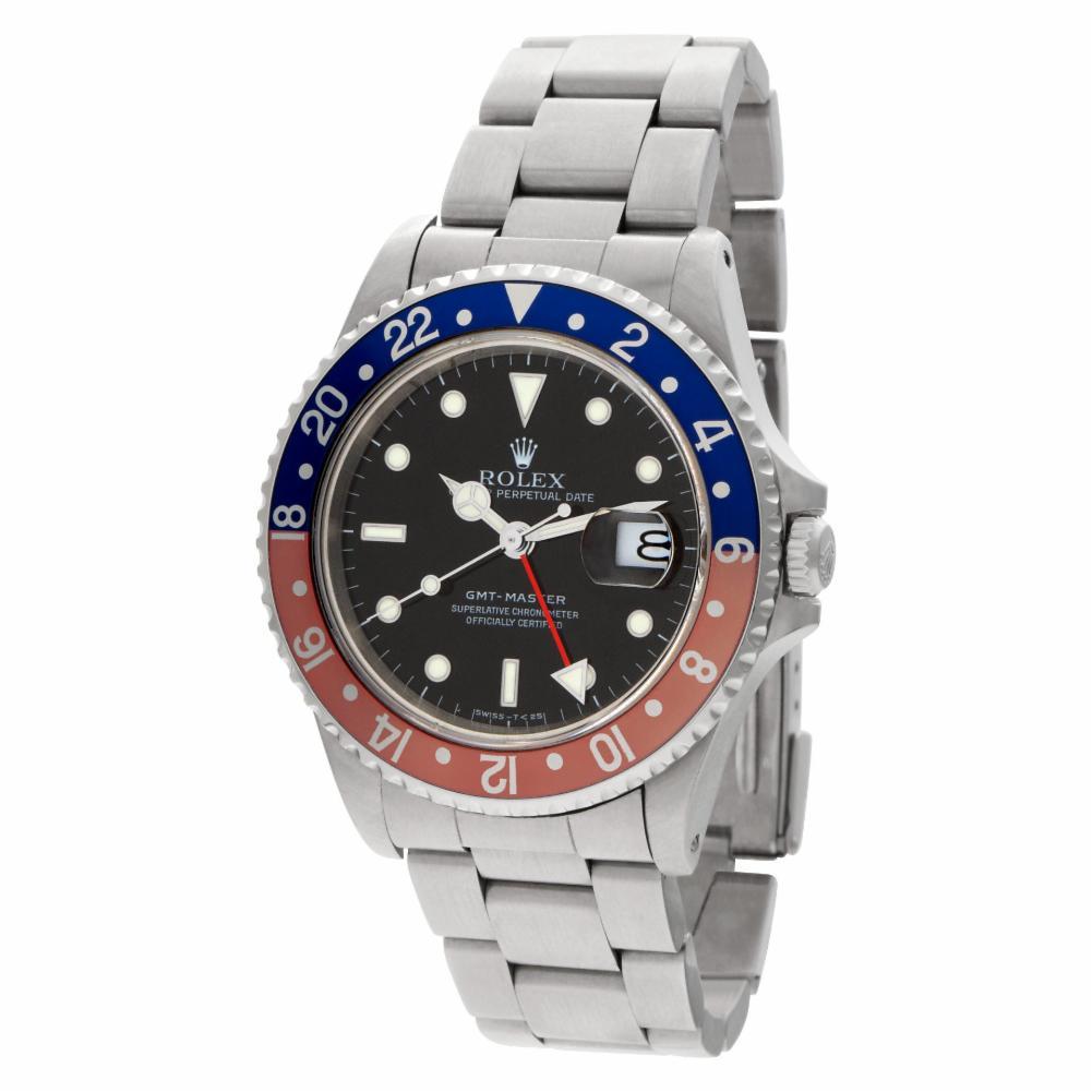 Rolex GMT Master Reference #: 16700. Mens Automatic Self Wind Watch Stainless Steel Black 40 MM. Verified and Certified by WatchFacts. 1 year warranty offered by WatchFacts.
