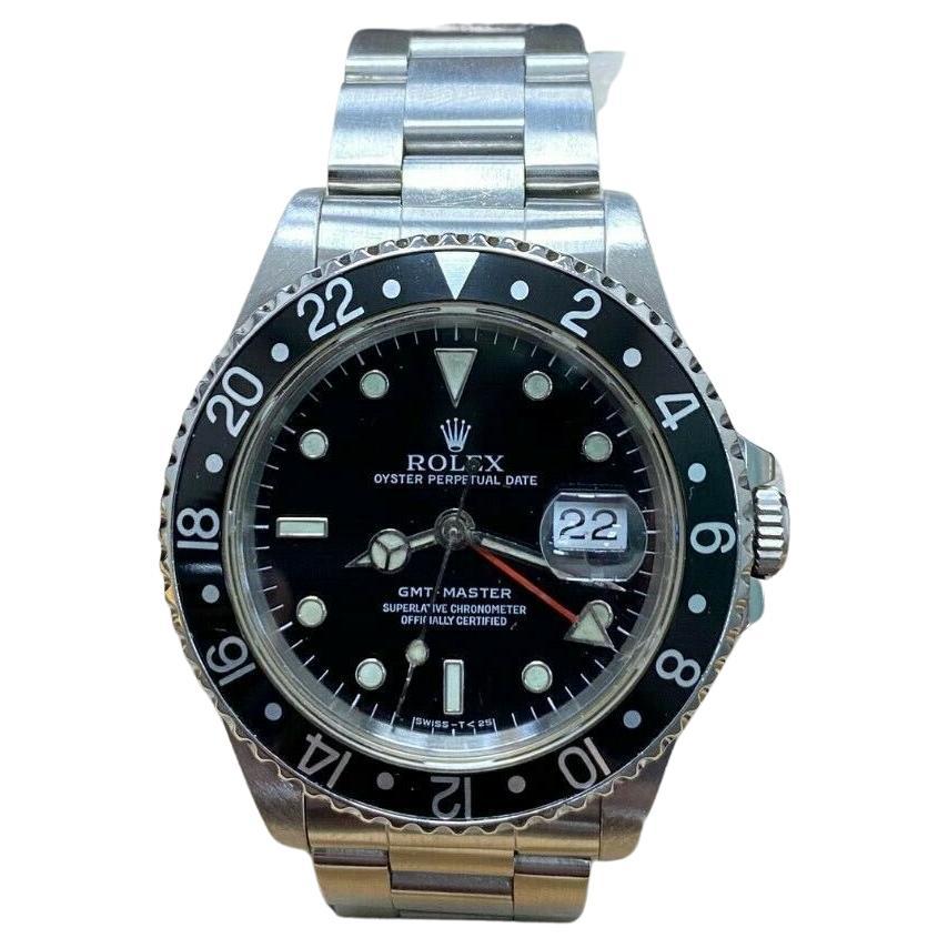 Rolex GMT Master 16700 Black Dial Stainless Steel Watch Box Booklet