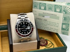 Rolex GMT Master 16700 Coke Red and Black Stainless Steel Box Papers 40mm