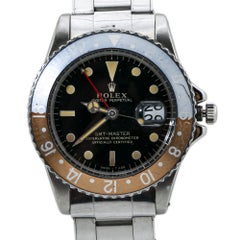 Rolex GMT Master 1675 1966 Gilt Watch Box Double Punched Papers Service Card