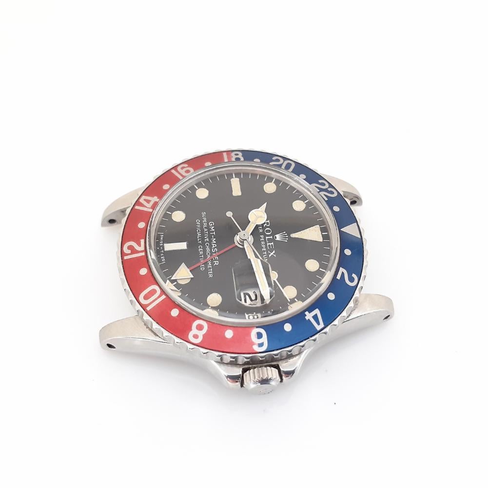 Rolex GMT Master Reference #: 1675. Mens Automatic Self Wind Watch Stainless Steel Black 0 MM. Verified and Certified by WatchFacts. 1 year warranty offered by WatchFacts.
