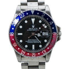 Rolex GMT Master 1675 Vintage 1.9 Serial Pepsi Automatic Watch Service Paper