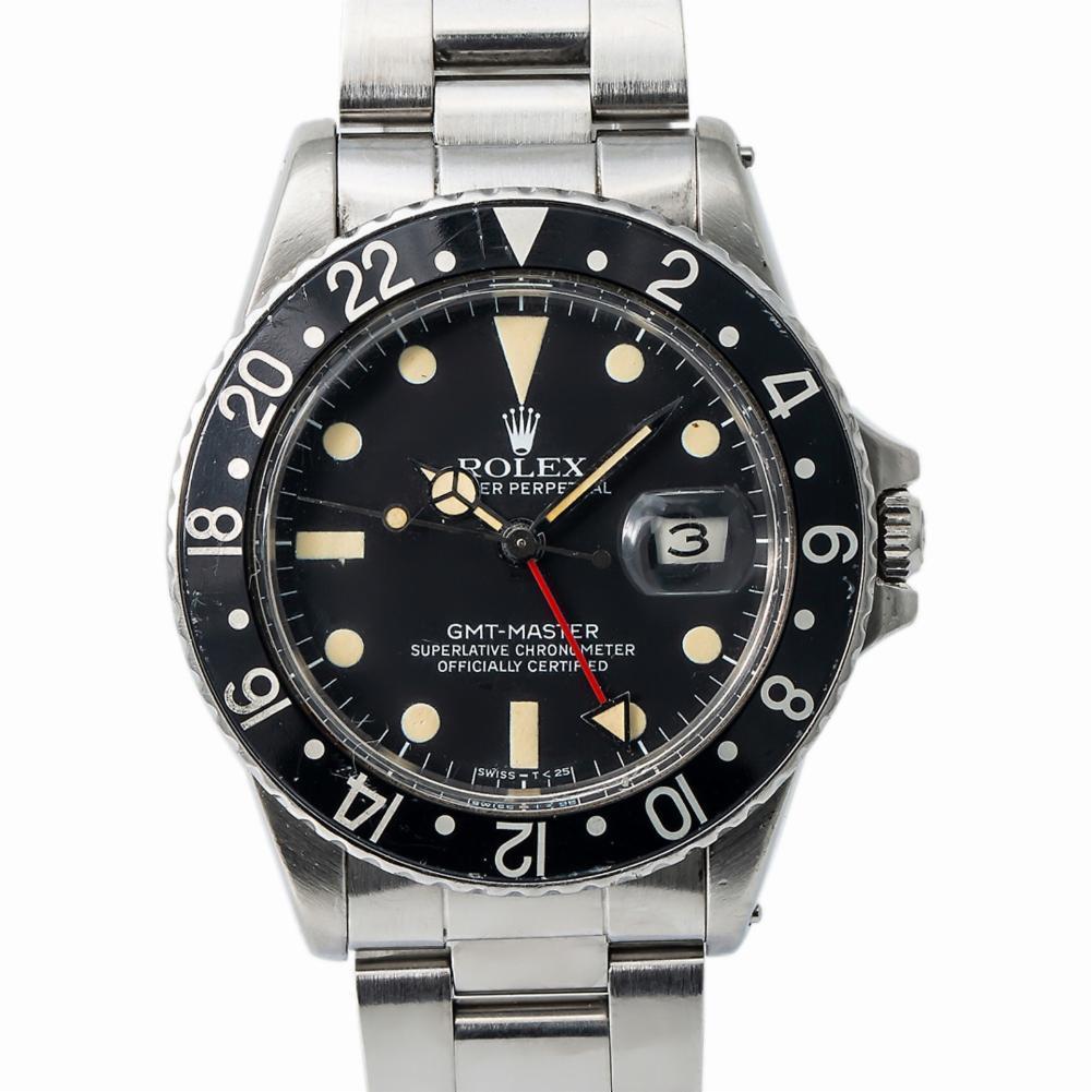 Men's Rolex GMT Master 16750, Black Dial, Certified and Warranty For Sale