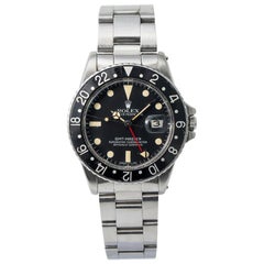 Rolex GMT Master 16750, Black Dial, Certified and Warranty