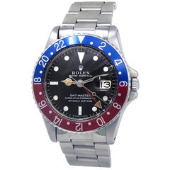 Vintage Rolex GMT Master 16750, Black Dial, Certified and Warranty