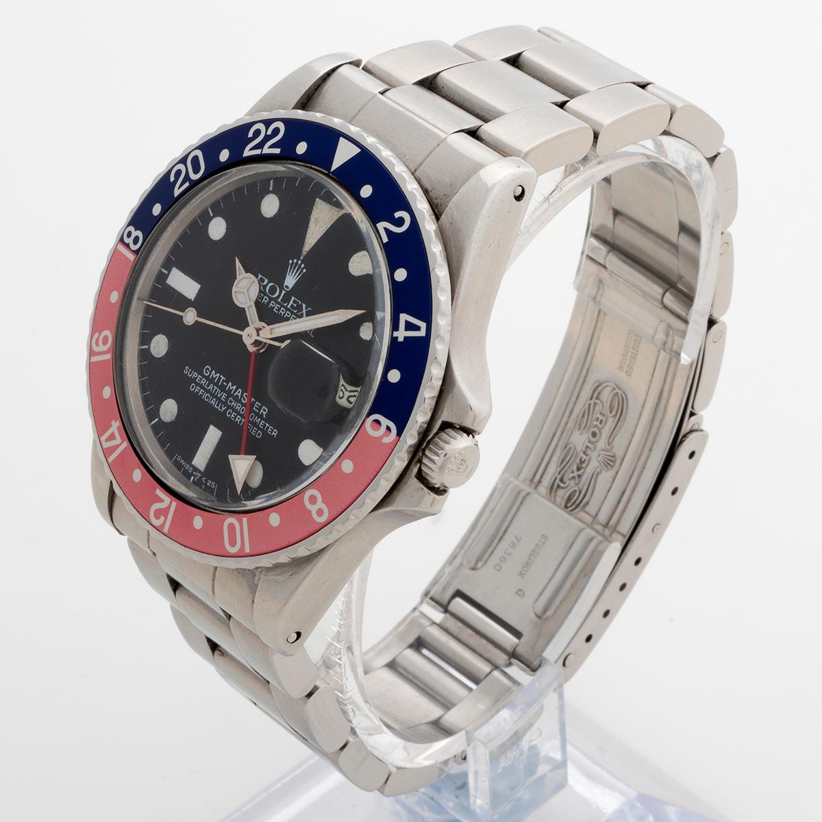 Women's or Men's Rolex GMT Master 16750, Transitional Reference, Cal 3075 Movement, Year 1982 For Sale