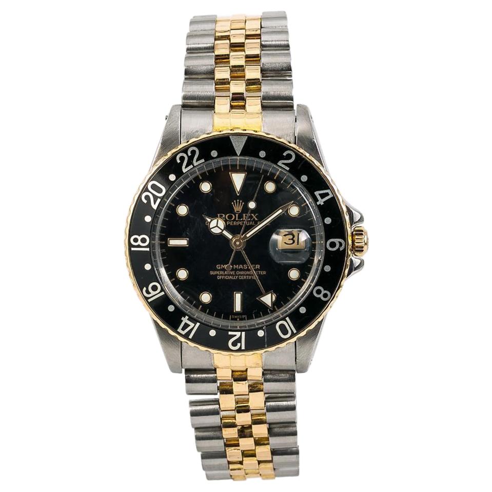 Rolex GMT Master 16753, Black Dial, Certified and Warranty