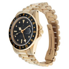 Rolex GMT-Master 16758 in yellow gold with a Black dial 39mm Automatic watch