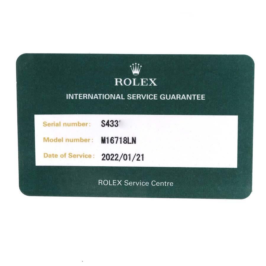 Rolex GMT Master 18K Gelbgold Schwarzes Zifferblatt Herrenuhr 16718 Box Service Karte im Angebot 8