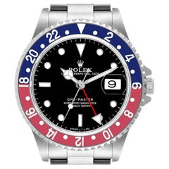 Rolex GMT Master Blue Red Pepsi Bezel Steel Mens Watch 16700 Box Papers