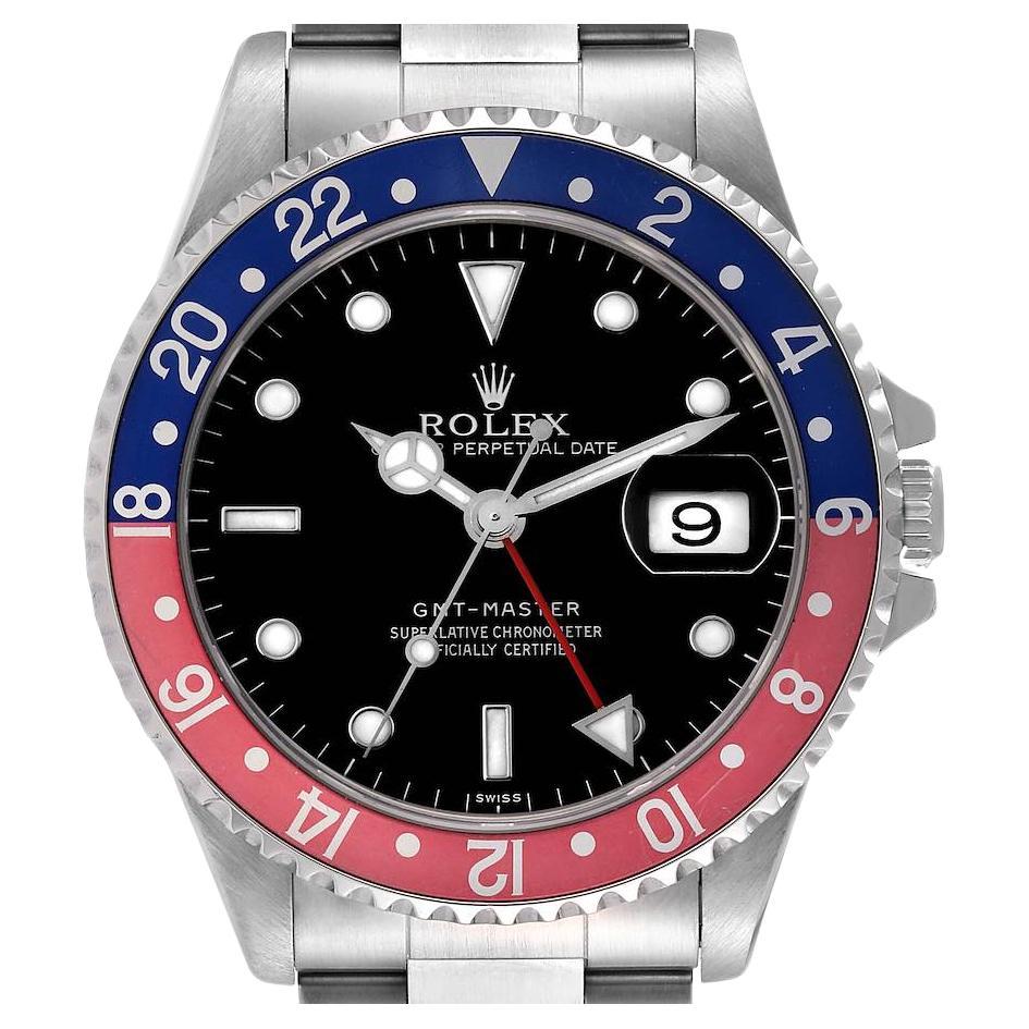 Rolex GMT Master Blue Red Pepsi Bezel Steel Mens Watch 16700 Box Papers For  Sale at 1stDibs | pepsi rolex