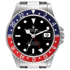 Rolex GMT Master Blue Red Pepsi Bezel Steel Mens Watch 16700 Box Papers