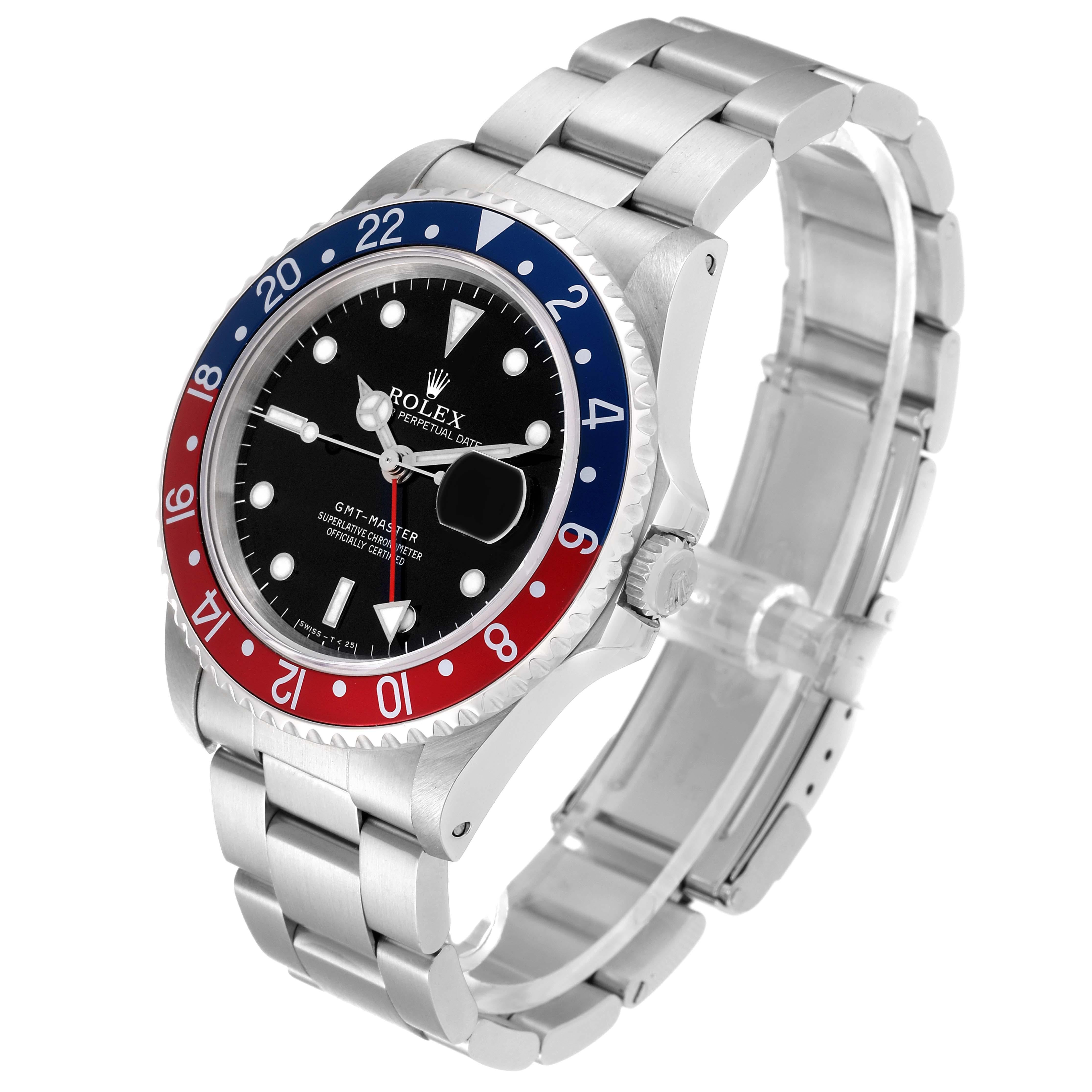 Rolex GMT Master 40 mm avec lunette Pepsi bleue et rouge, montre pour hommes 16700 7
