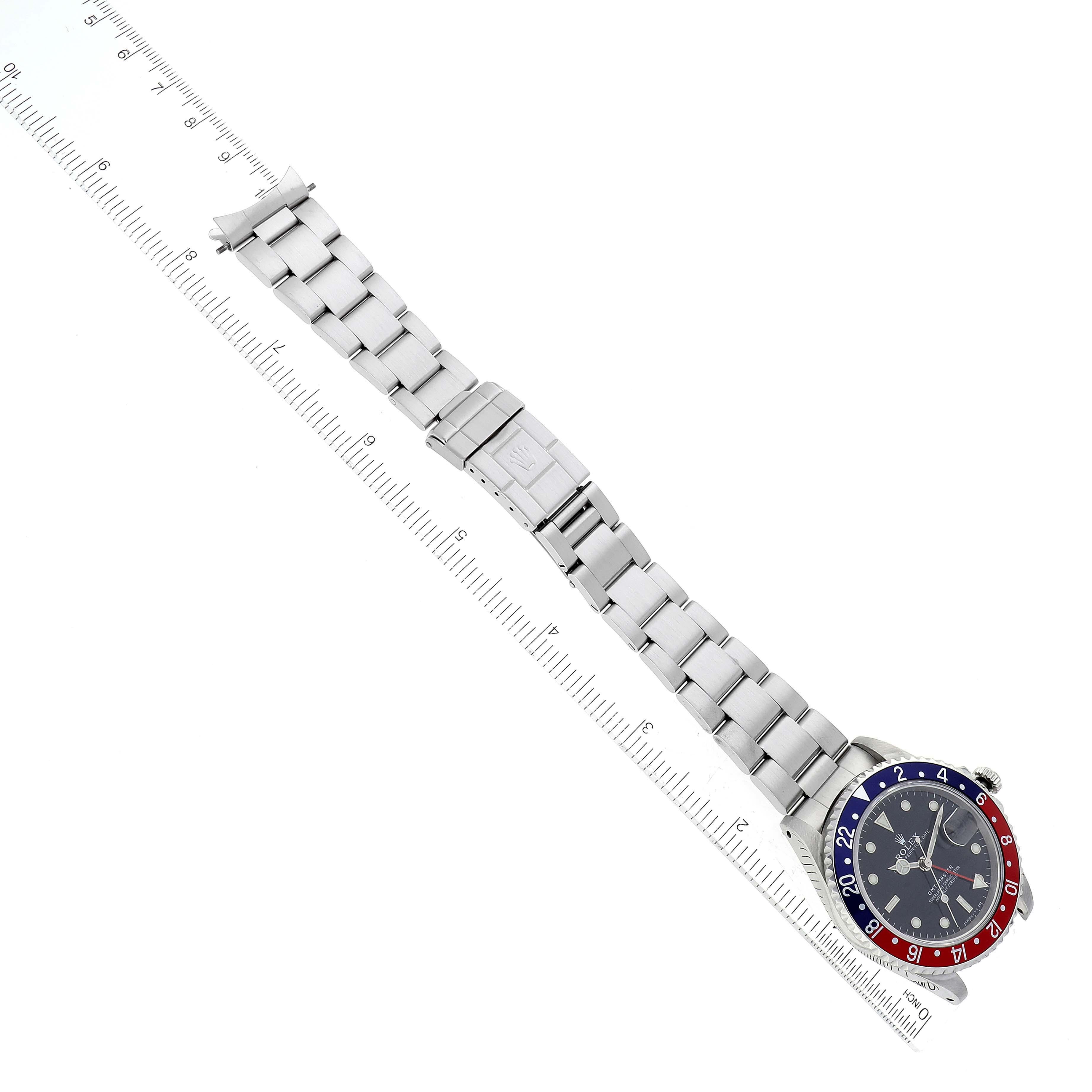 Rolex GMT Master 40 mm avec lunette Pepsi bleue et rouge, montre pour hommes 16700 8