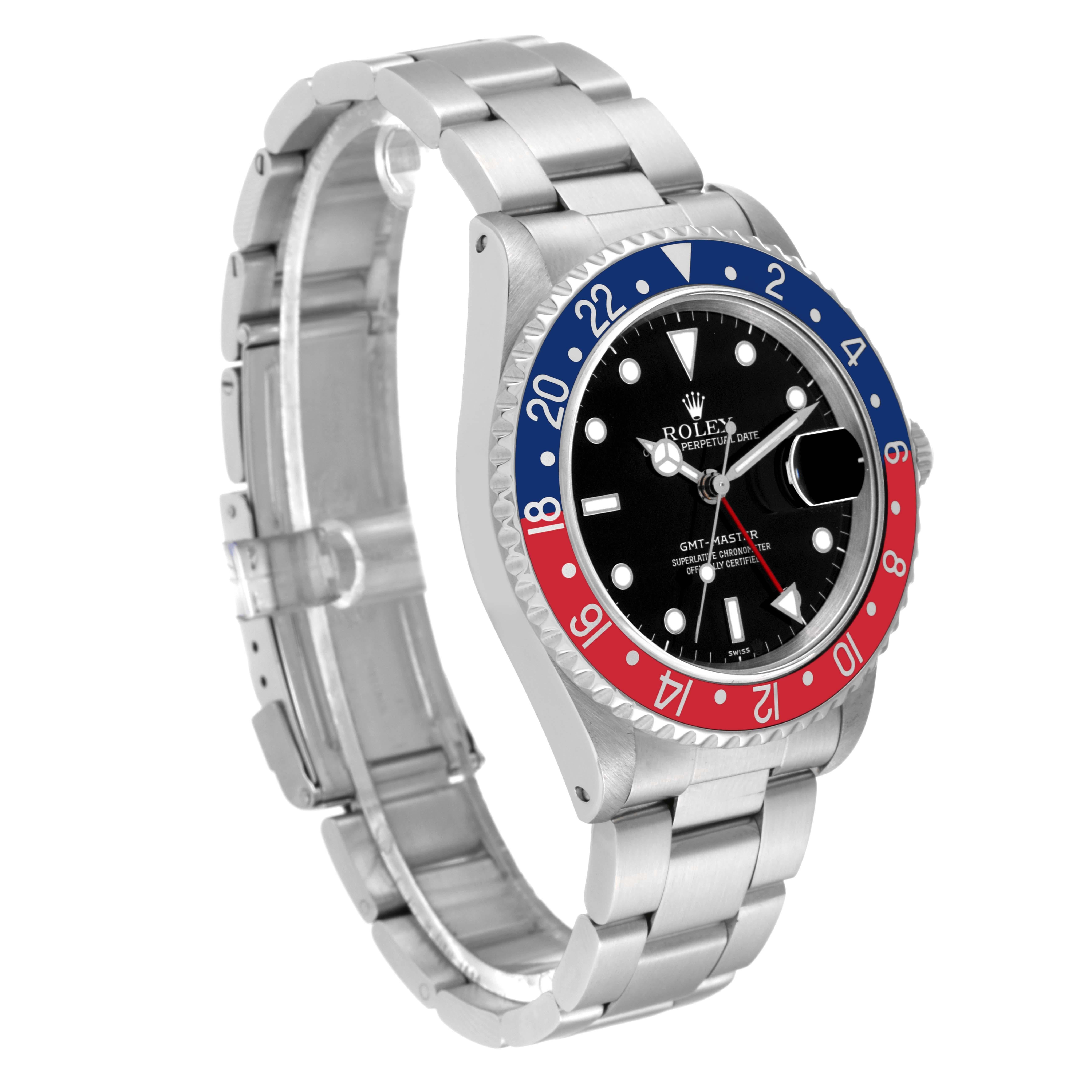 Rolex GMT Master 40mm Blue Red Pepsi Bezel Steel Mens Watch 16700 3