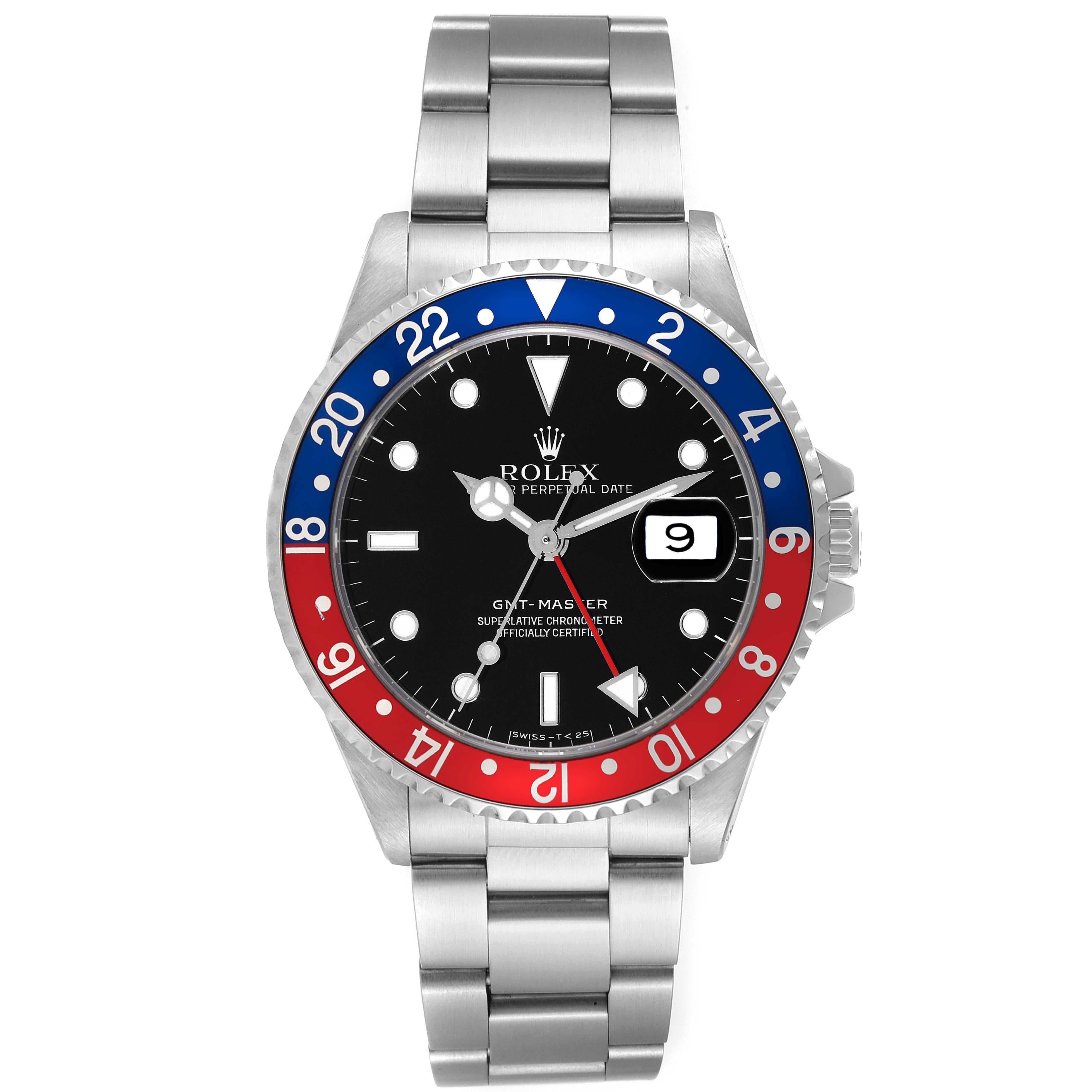 Rolex GMT Master 40mm Blue Red Pepsi Bezel Steel Mens Watch 16700 3
