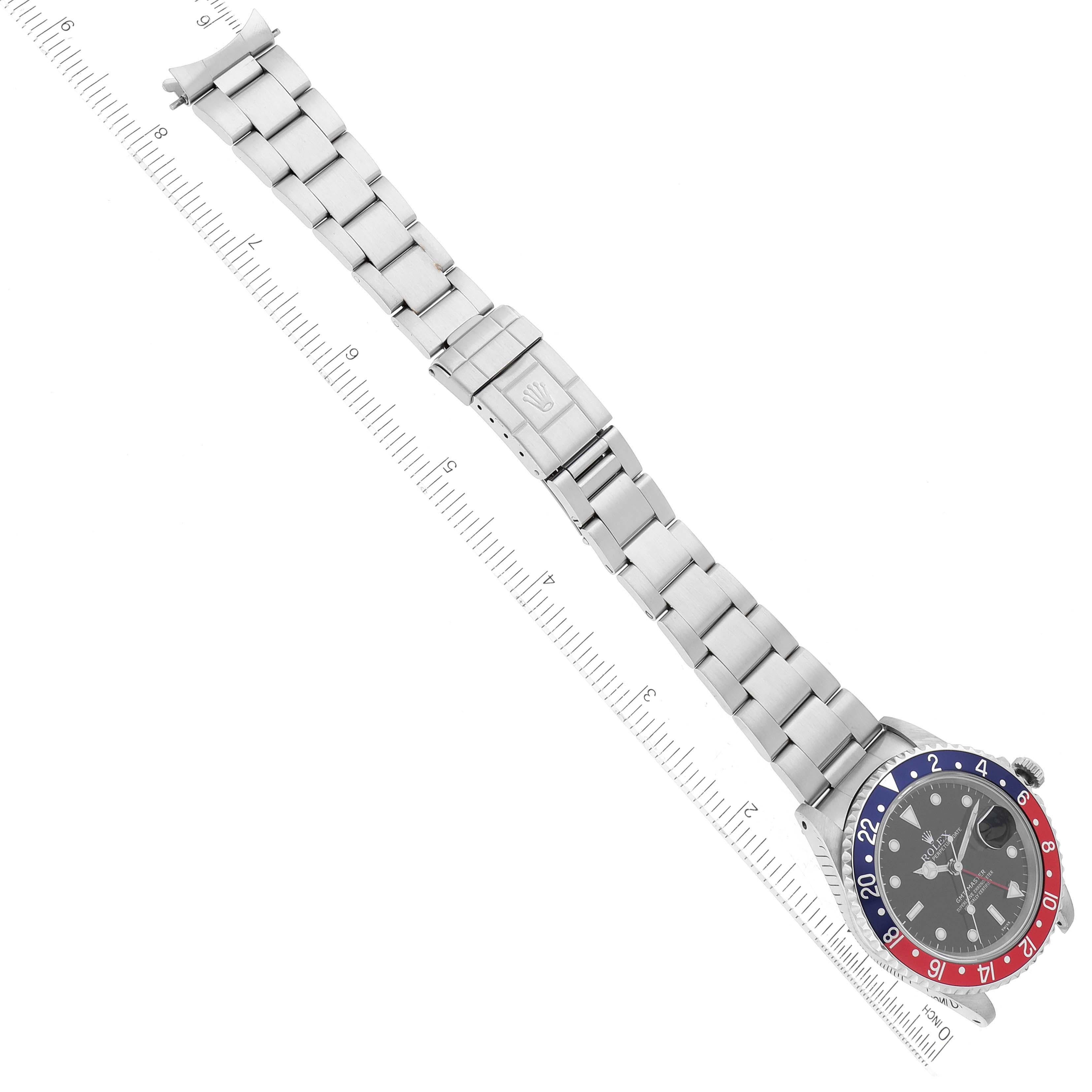 Rolex GMT Master 40mm Blue Red Pepsi Bezel Steel Mens Watch 16700 4