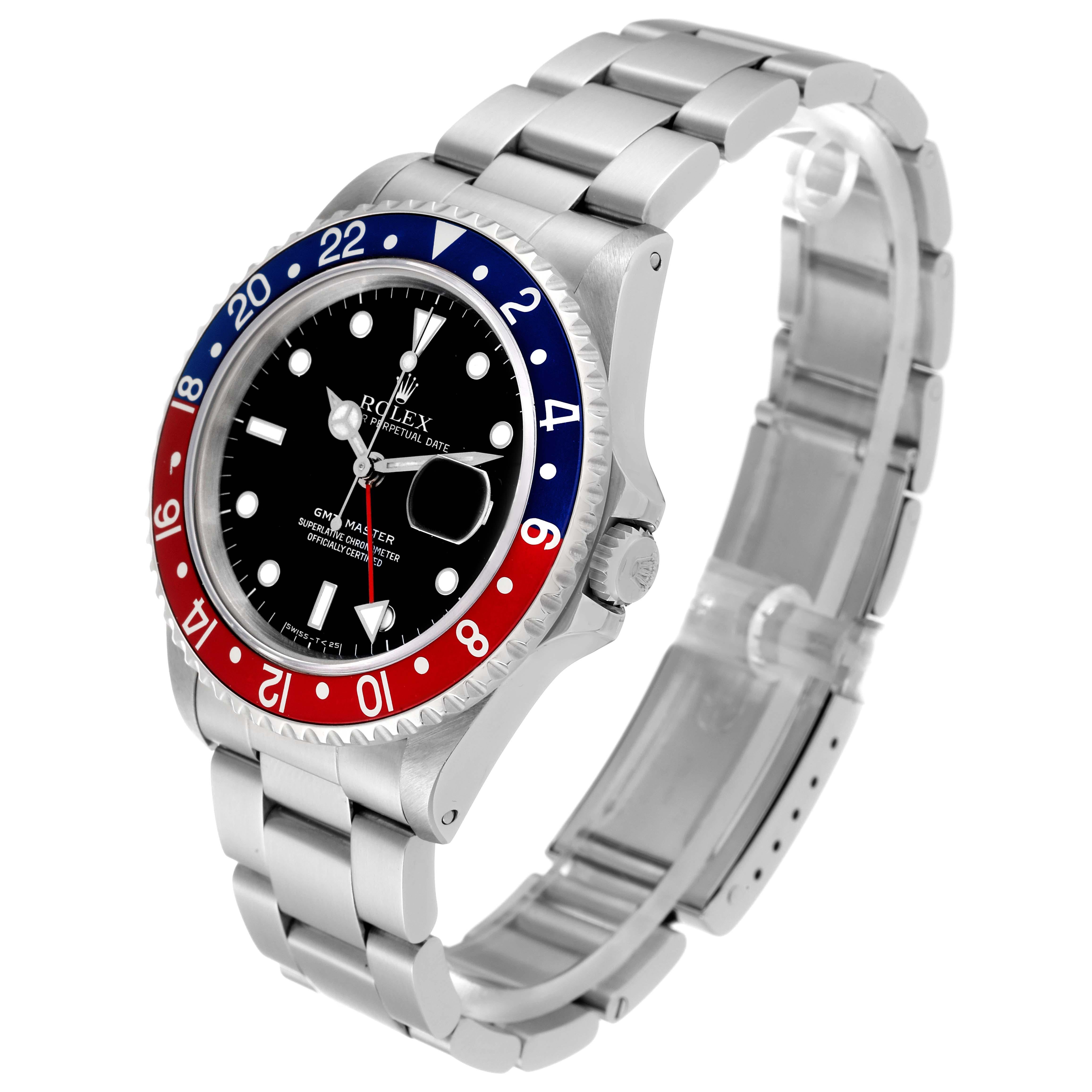 Rolex GMT Master 40 mm avec lunette Pepsi bleue et rouge, montre pour hommes 16700 4