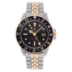 Rolex GMT-Master 40mm Yellow Gold Steel Black Dial Jubilee Watch 16753
